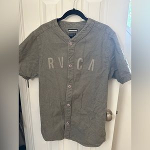 RVCA Strikeout Baseball Jersey Button Front
Short Sleeve Size Large